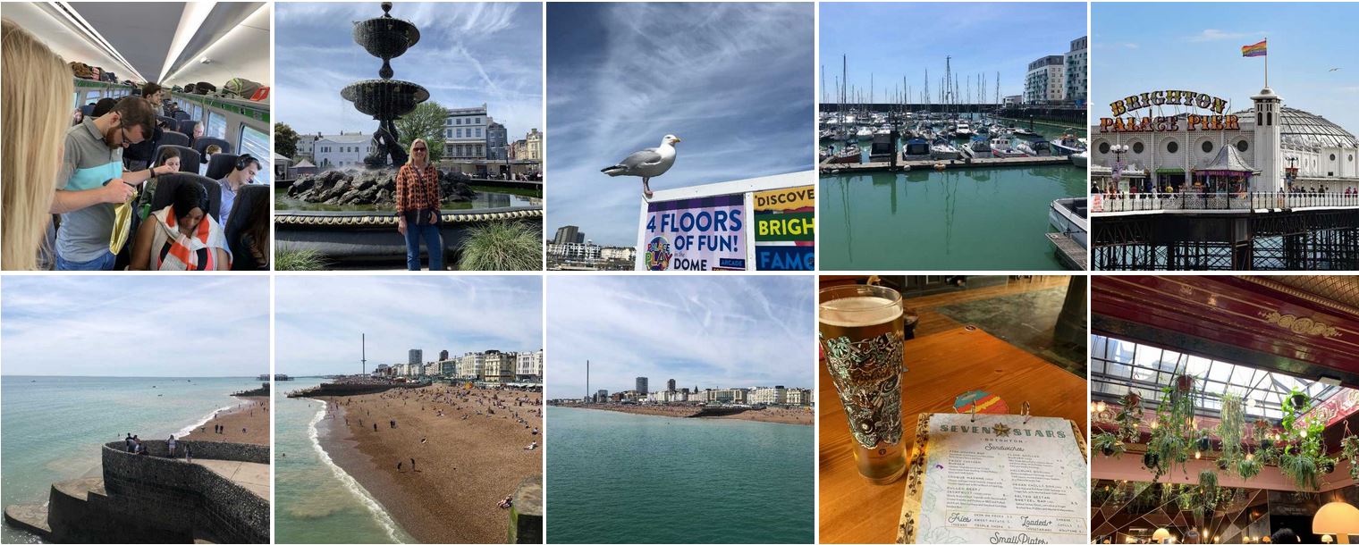 Montage of Day Seven Sites in Brighton, England
