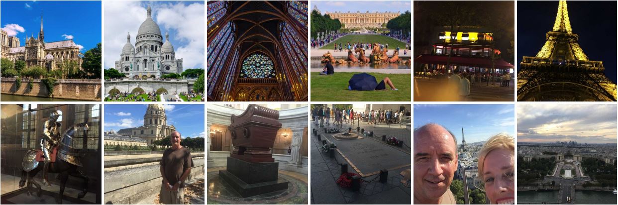 Montage of Sites in Paris, France